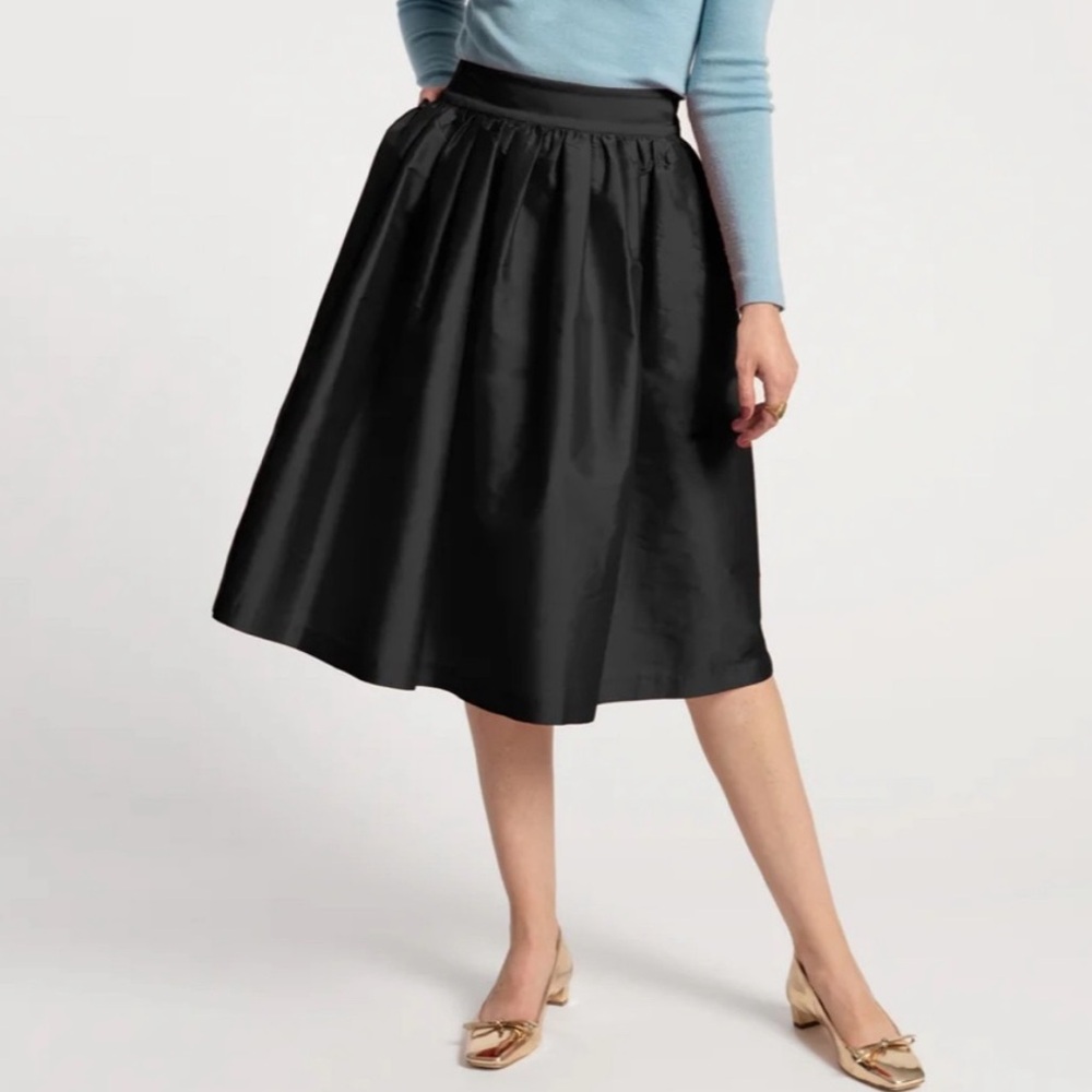 Frances Valentine Barbara Black Midi Skirt